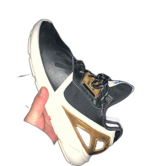 Adidas Originals Tubular Runner Black Gold White Mens Trainers - Picture 2 of 7